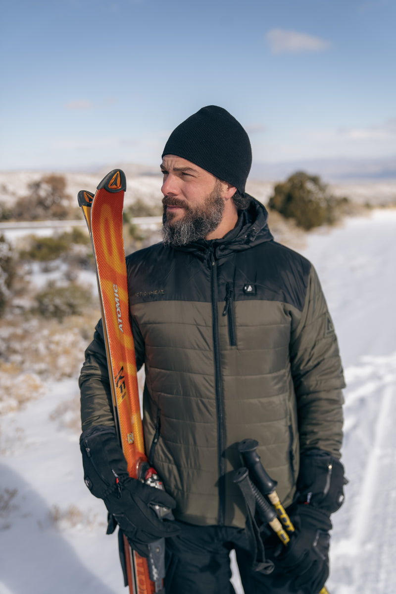 Heated clothing for skiing and snow sports