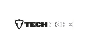 Black and white TECHNICHE logo with a T-shirt shield icon, representing advanced cooling apparel.