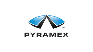 Pyramex Safety logo, a sleek blue and black design suggesting protective eyewear and gear.