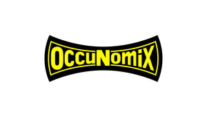 Bold yellow and black Occunomix logo, signifying durable and innovative MiraCool cooling products.