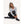 Woman wearing FNDN charcoal grey heated knee high socks