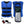 Gerbing blue cooling vest with front straps and internal hydration bladder compartment with battery and charger
