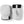 Hestra white leather mittens with black cuffs