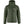 FjallRaven olive green hooded down jacket with front zipper and logo patch
