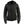 Black zip up hoodie with drawstring hood and ribbed cuffs