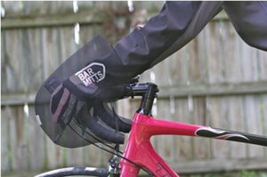 Bar Mitts handlebar cover on a road bike