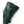 Dark green leather glove detail with silver zipper closure