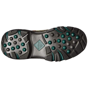 Black and green Muck boot tread sole