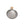 Round titanium flask with a wooden cap