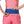 Person wearing a blue Nathan running belt around waist while inserting a small blue packet into the pocket
