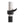 Black plastic locking lever on a silver metal pole