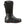 Korkers black waterproof rubber boot with side buckle and orange sole accents