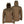Mobile Warming brown hooded softshell jacket shown from front and back views