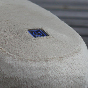 Volt Heat beige plush fabric with illuminated blue power button