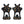 Pair of black rubber ice cleats with metal traction studs