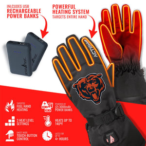 ActionHeat Chicago Bears 5V Battery Heated Gloves
