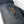 Close up of black leather Hestra glove with embroidered brand logo