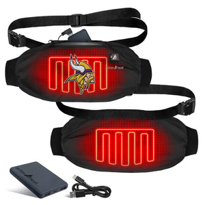 ActionHeat heated waist pack with Minnesota Vikings logo and battery pack
