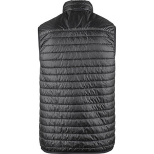Back view of a black FjallRaven quilted vest