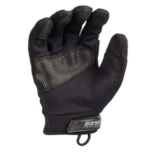 Black 221B Tactical glove with textured grip palm and adjustable wrist strap