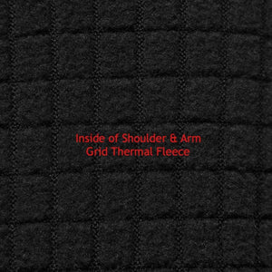 221B Tactical black grid thermal fleece fabric texture