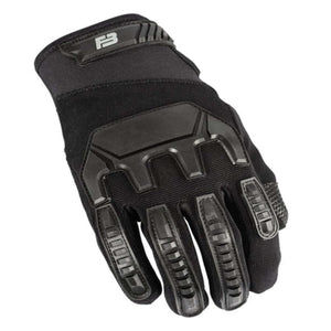 221B Tactical black protective glove with molded knuckle and finger guards