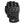 Black leather motorcycle glove with knuckle protection and wrist strap