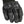 Black leather motorcycle glove with knuckle and finger armor protection