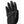 Black work glove with reinforced fingertips and white zigzag stitching
