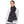 Woman wearing a black Venture Heat quilted heated scarf over a white long sleeve shirt