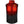WOLF heated vest in black and red with illuminated heating elements on chest and collar