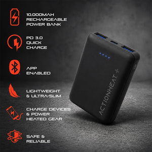 ActionHeat 10,000 mAh Quickcharge Bluetooth Power Bank