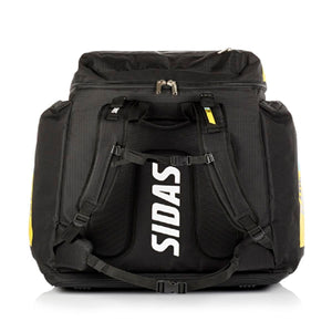 Black Sidas backpack with padded shoulder straps and mesh back panel