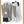 Hestra white and grey leather gloves with black wrist cuffs
