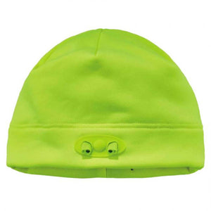 N-Ferno lime green beanie with integrated LED light