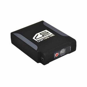 30seven black portable power bank with digital display and power button