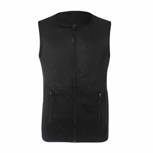 30seven black sleeveless zip up vest