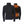 Black softshell heated jacket showing front view and back heating elements