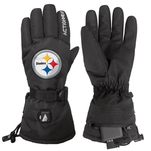 ActionHeat Pittsburgh Steelers heated gloves with battery pack