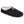 Acorn black fleece slipper with white lining and green sole