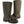 Olive green rubber boots with black K1 ice traction cleats attached