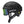 Smith Optics matte black ski helmet with integrated green mirrored goggles and Mips safety technology