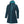 Helly Hansen dark teal hooded rain jacket with bright blue zipper details