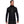 Man wearing a black Black Diamond hooded fleece jacket with a chest zip pocket