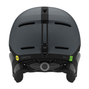 Back view of Smith Optics Altus Mips ski helmet in matte grey