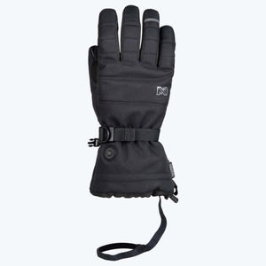 Mobile Warming black insulated heated glove with wrist strap and power button
