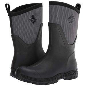 Muck black and grey mid-calf waterproof rubber boots