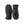 Hestra black insulated mittens with leather palms and velcro wrist straps
