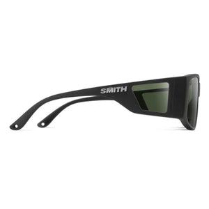 Smith matte black sunglasses with green lenses side view