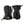 Hestra black three-finger ski gloves with leather palms and adjustable wrist straps